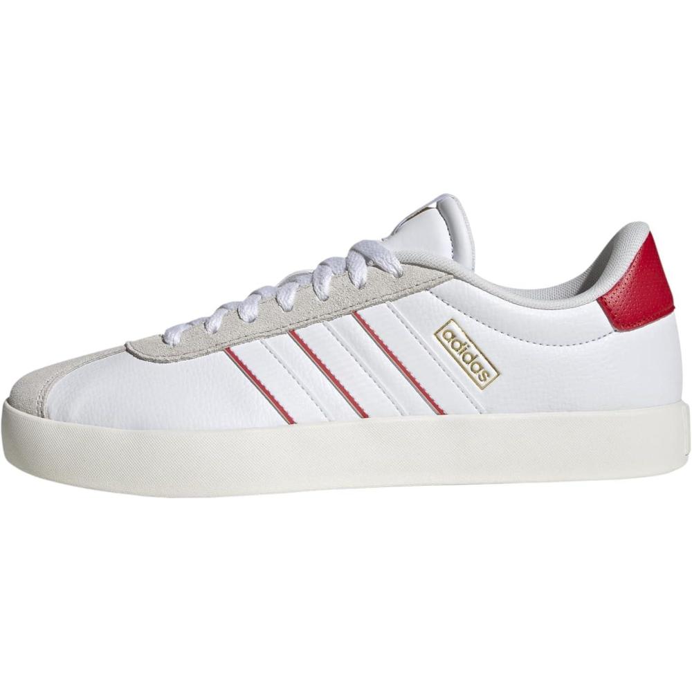 image:imageadidas Mens VL Court 30 SneakersWhiteCollegiate Red