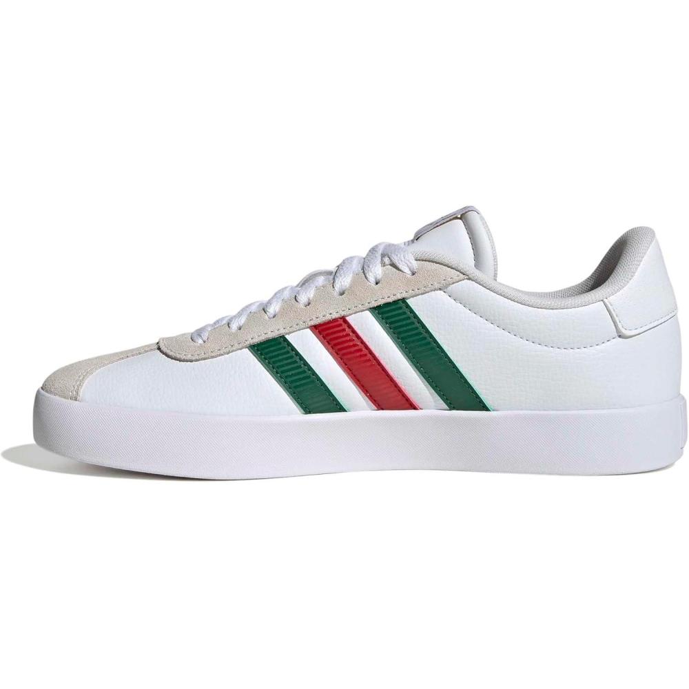 image:imageadidas Mens VL Court 30 SneakersWhiteDark GreenPower Red