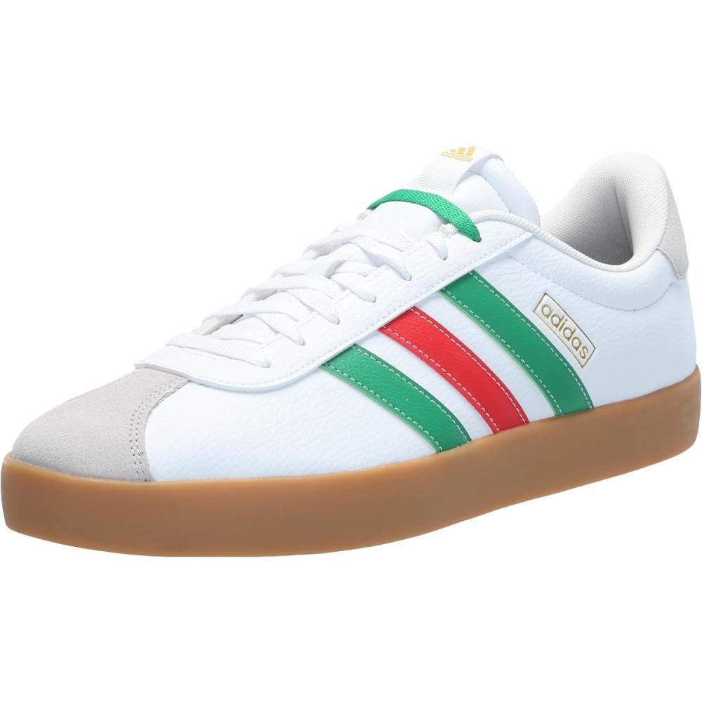 image:imageadidas Mens VL Court 30 SneakersWhiteGreenRed