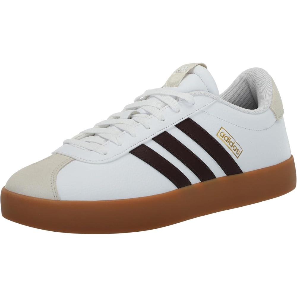image:imageadidas Mens VL Court 30 SneakersWhiteShadow BrownAlumina