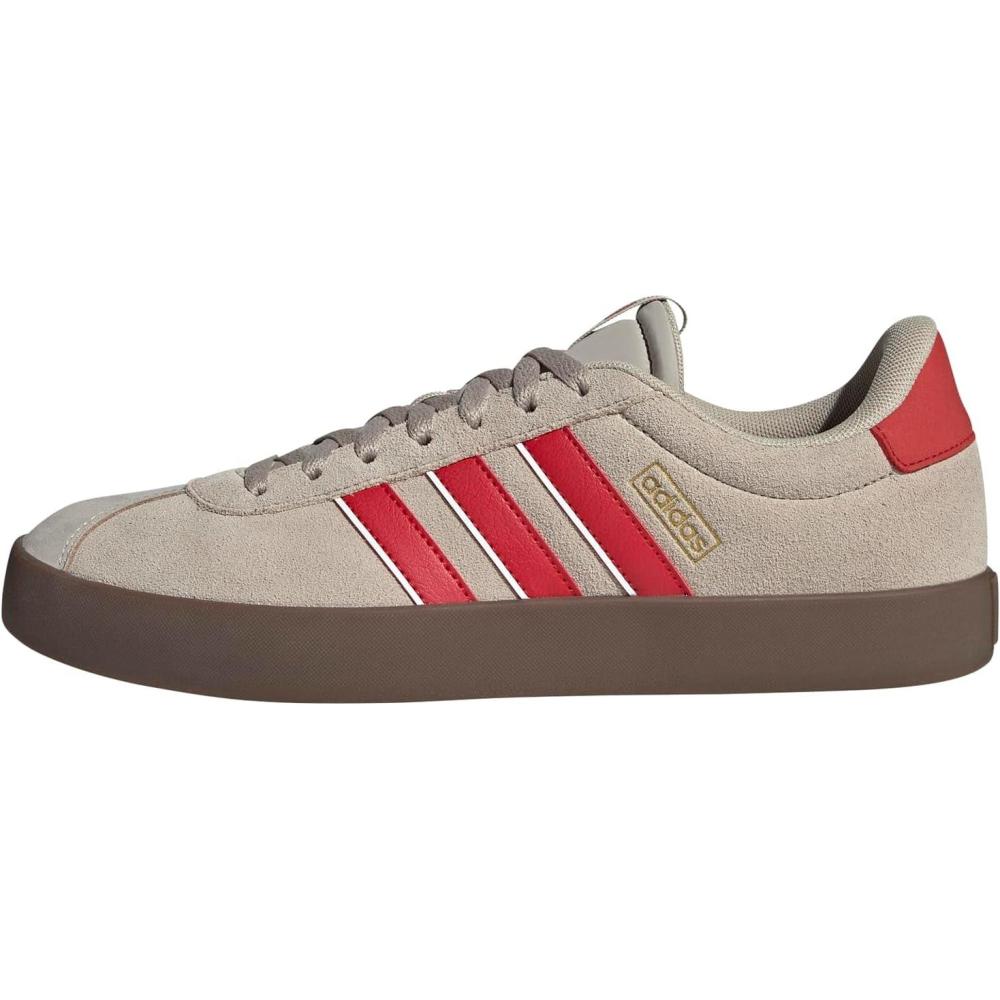 image:imageadidas Mens VL Court 30 SneakersWonder BeigeBetter ScarletWhite