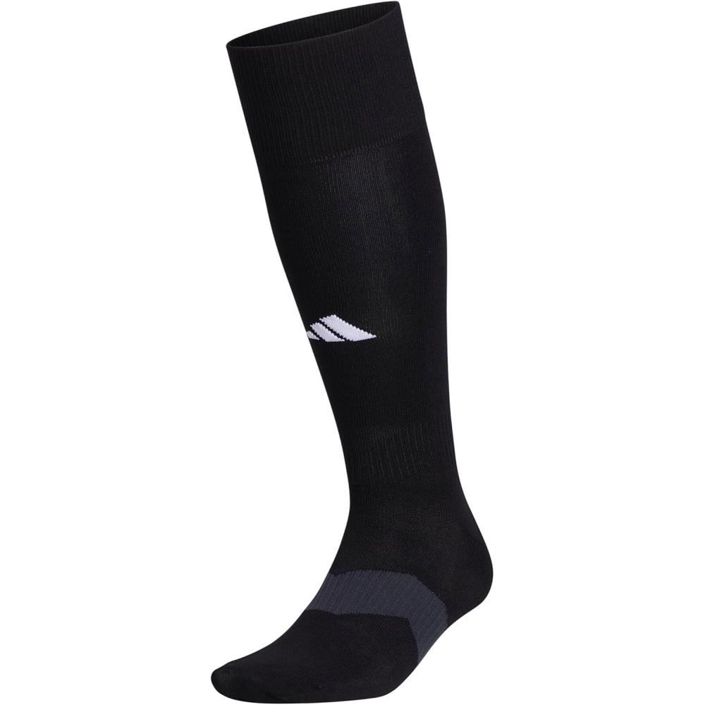 image:imageadidas Unisex Metro Soccer Socks or Calf Sleeves 1 Pair OvertheCalfBlackNight GreyWhiteSock