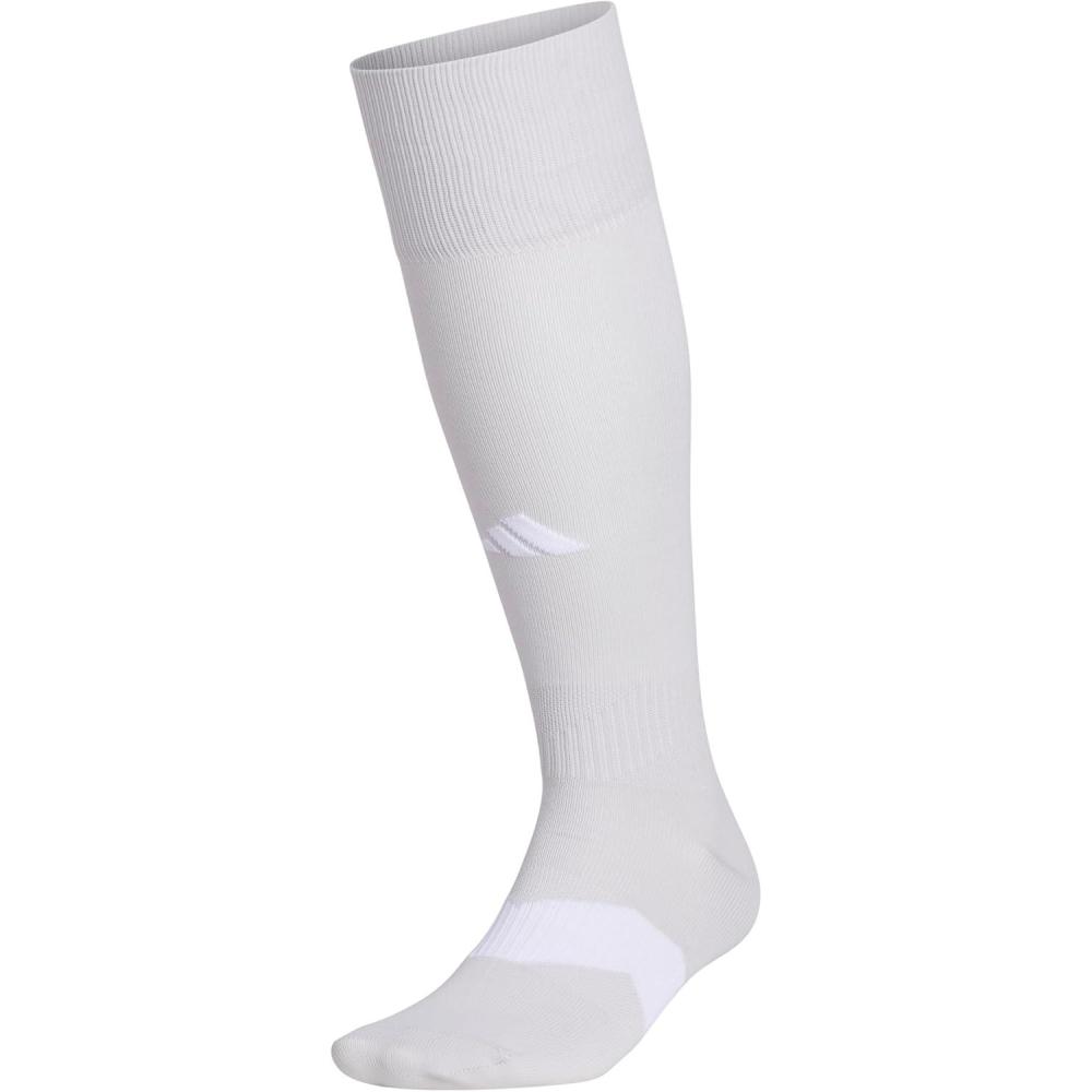 image:imageadidas Unisex Metro Soccer Socks or Calf Sleeves 1 Pair OvertheCalfTeam Light GreyWhiteSock