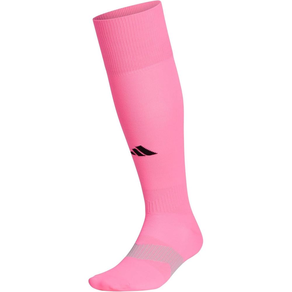 image:imageadidas Unisex Metro Soccer Socks or Calf Sleeves 1 Pair OvertheCalfUltra PopClear GreyBlackSock