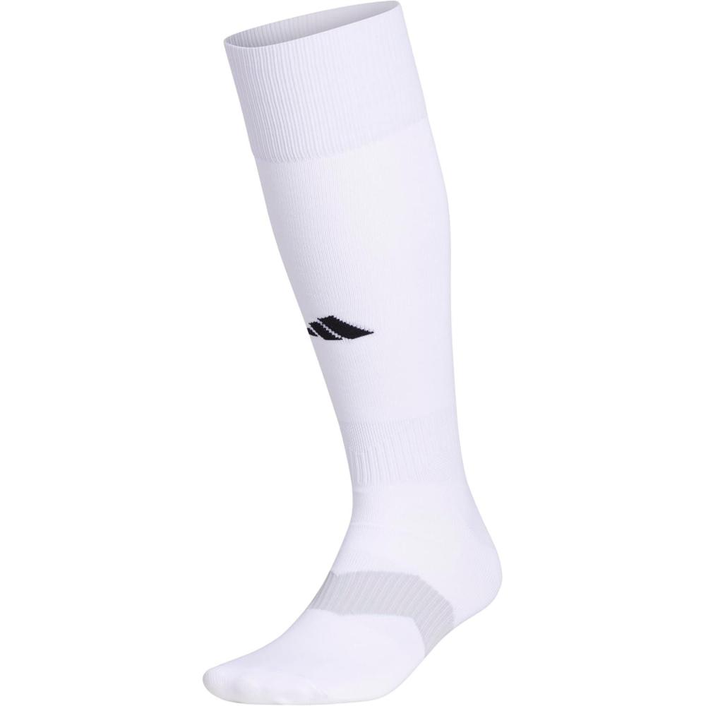 image:imageadidas Unisex Metro Soccer Socks or Calf Sleeves 1 Pair OvertheCalfWhiteClear GreyBlackSock