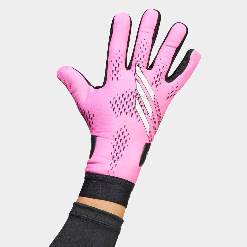 image:imageadidas UnisexChild X League Goalie GlovesTeam Shock PinkZero MetallicBlack
