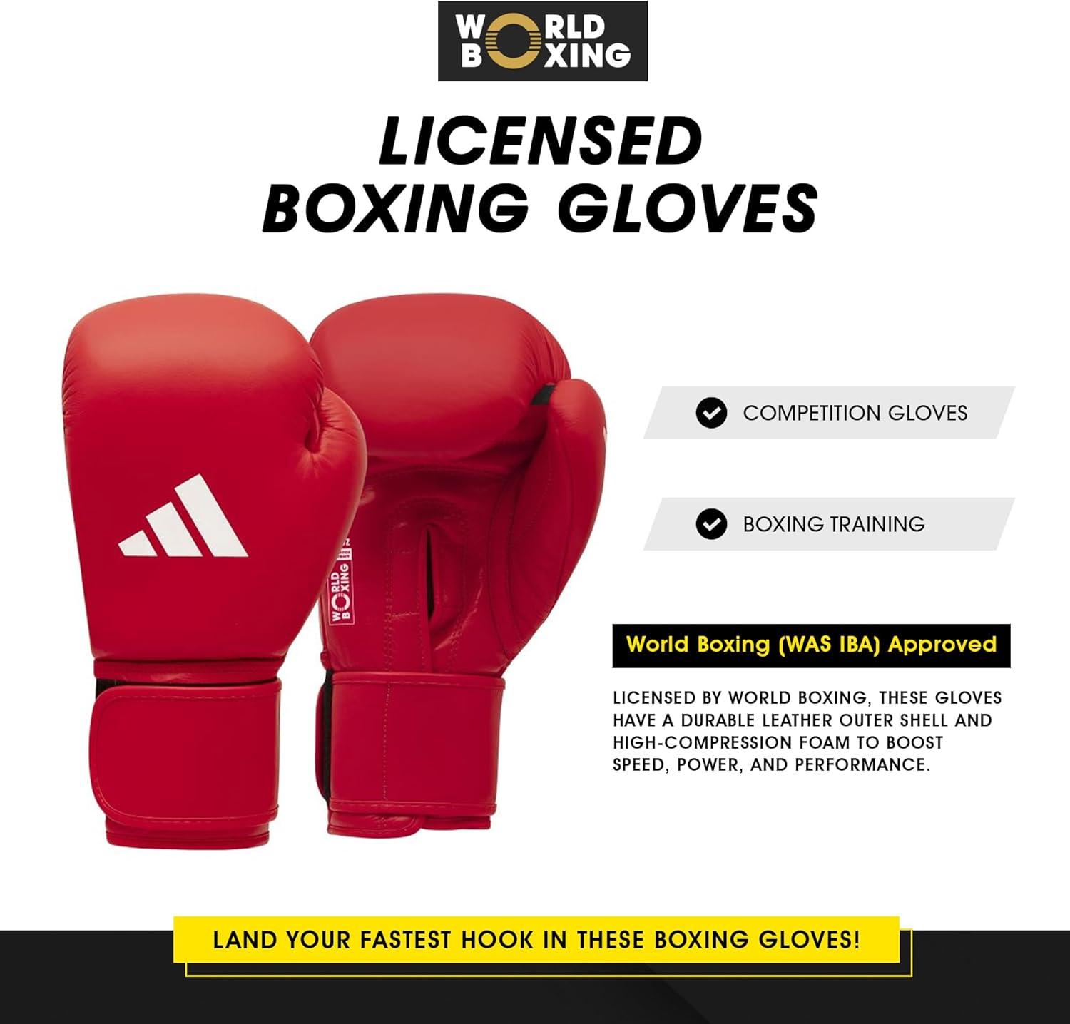 image:imageADIDAS Amateur Competition Boxing and Kickboxing Gloves USA Boxing Approved and IBA ApprovedRed
