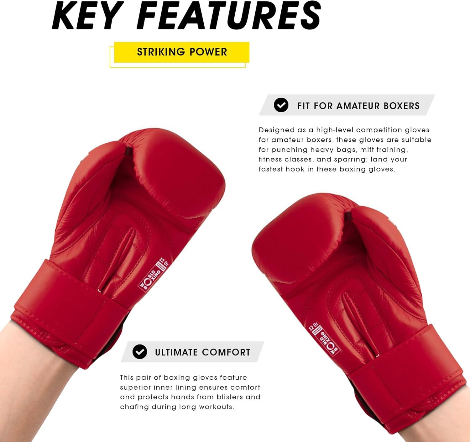 image:imageADIDAS Amateur Competition Boxing and Kickboxing Gloves USA Boxing Approved and IBA ApprovedRed