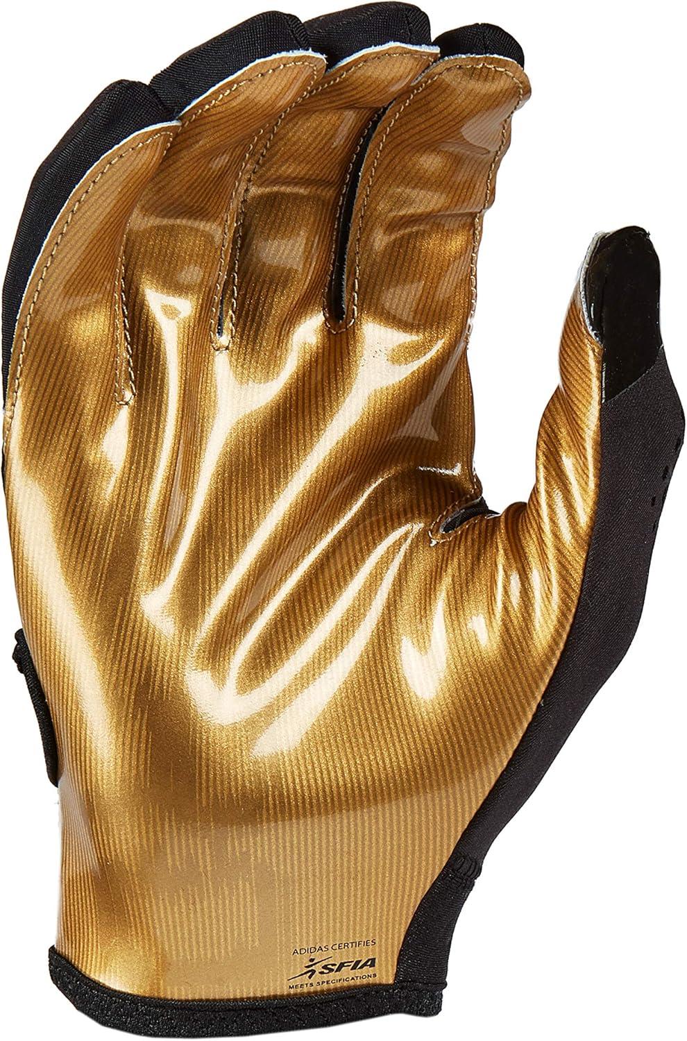 image:imageAdidas Adizero 11 Adult Football Receiver Glove Multiple Colors amp SizesBlackMetallic Gold