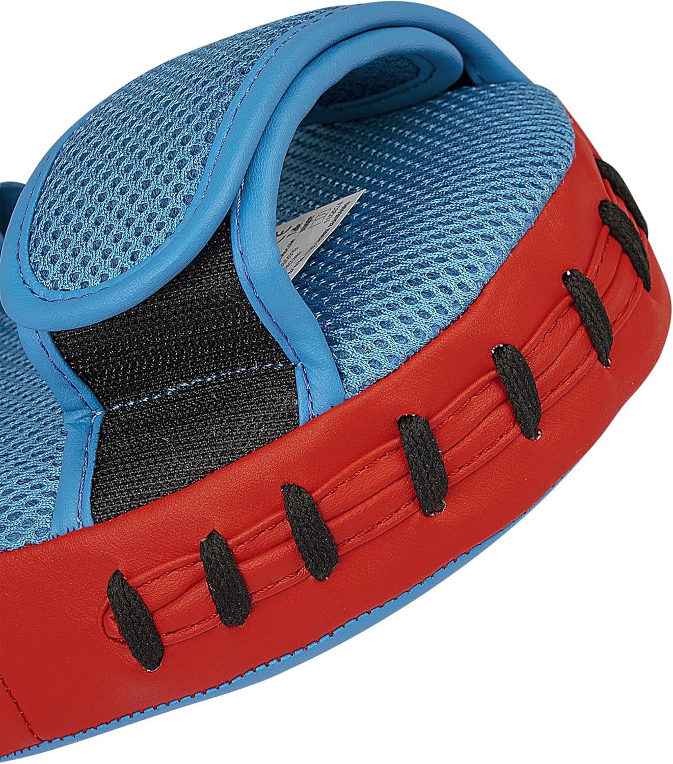 image:imageAdidas Boxing Home Training Kit Pair of Gloves and Mitts 2pc Set for Adult amp Kids for Boxing Punching Bag Kickboxing MMA and Training Blue Red