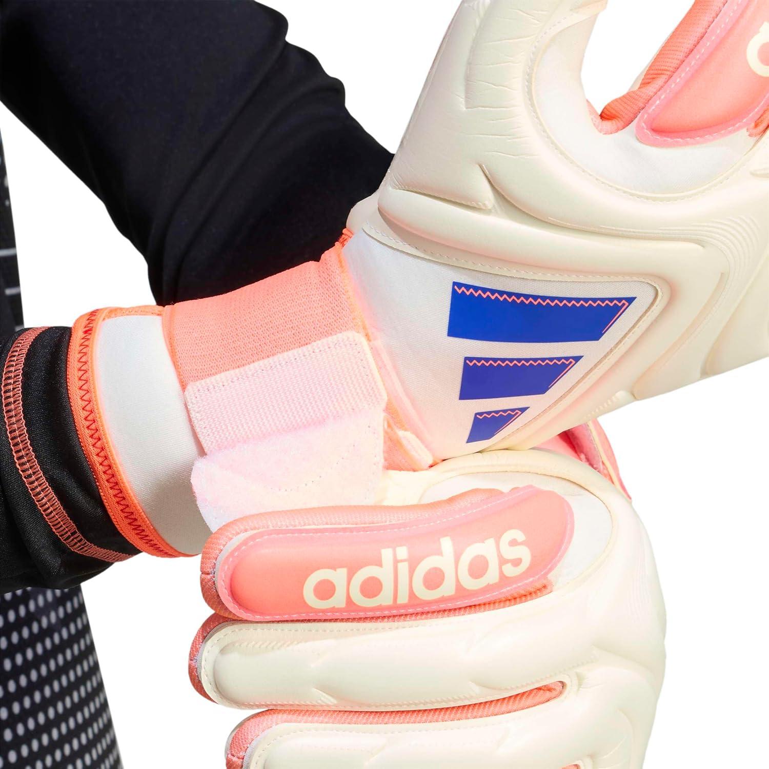 image:imageAdidas Copa Pro Goalie Soccer GlovesOff WhiteLucid BlueSignal Coral