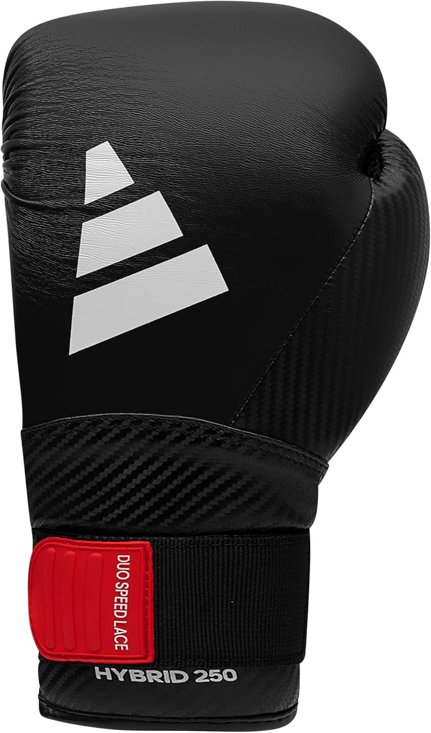 image:imageAdidas Hybrid 250 Boxing Gloves Boxing Kickboxing Sparring Bag Training or MMA Training BlackAsh Black White 12 oz 14 oz or 16 ozBlack 12 oz