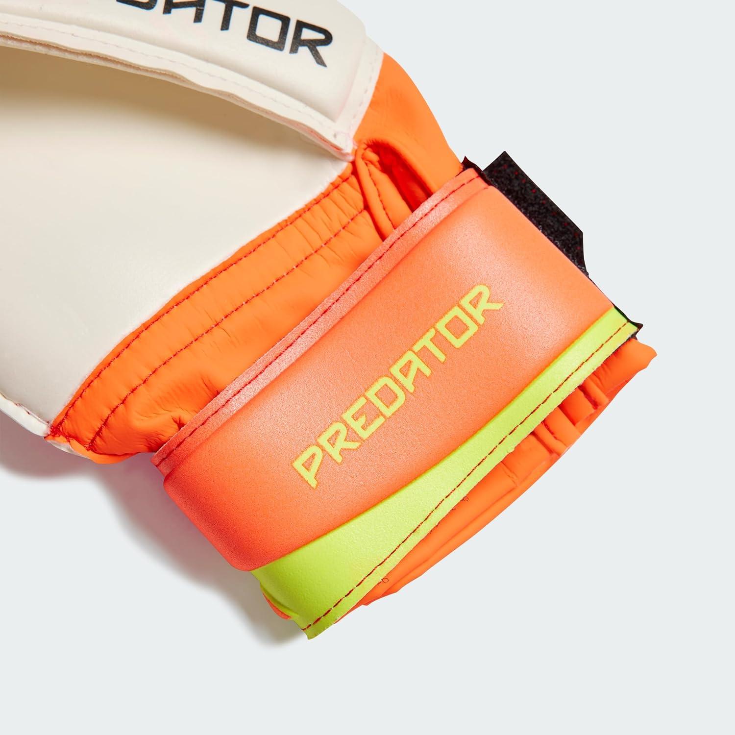 image:imageAdidas Match Fingersave Predator Goalie GlovesBlackSolar RedSolar Yellow