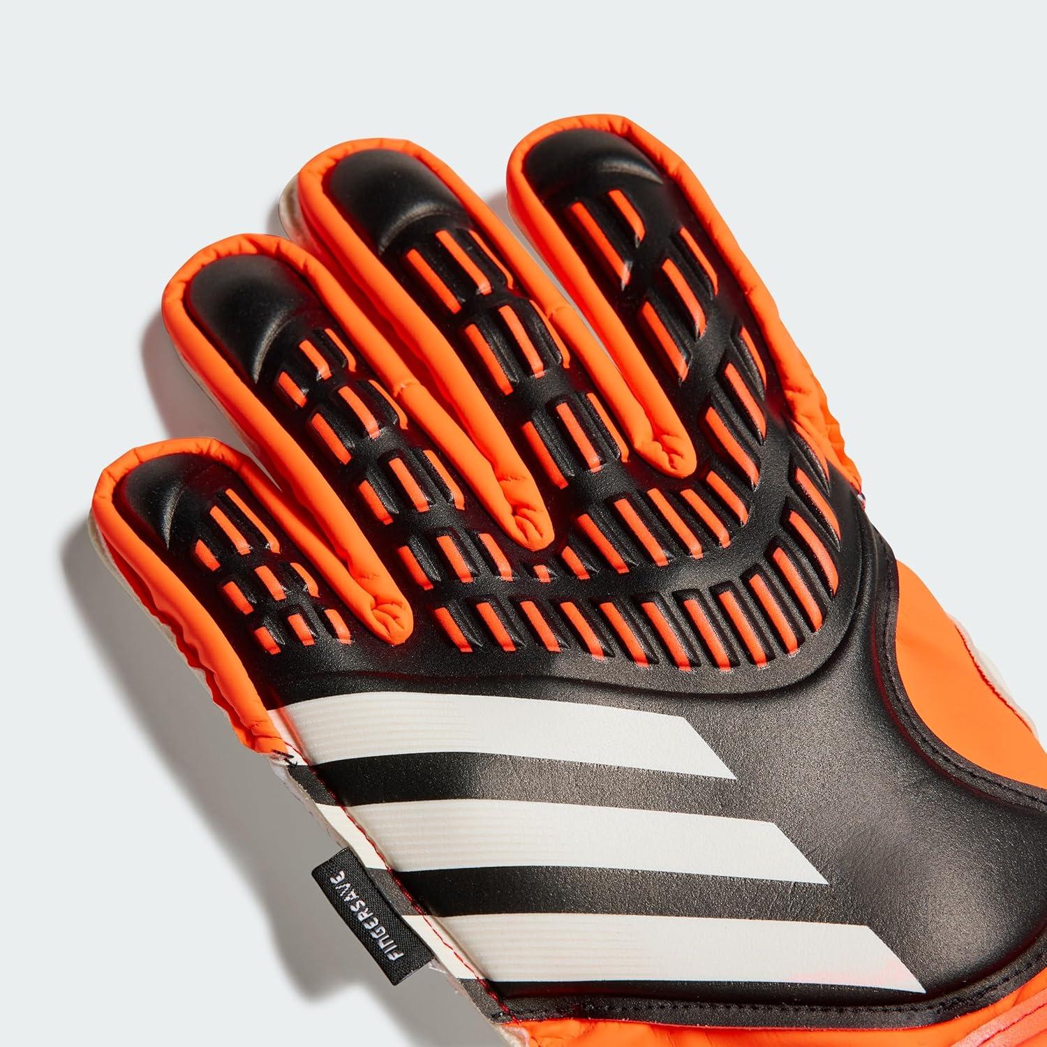 image:imageAdidas Match Fingersave Predator Goalie GlovesBlackSolar RedSolar Yellow