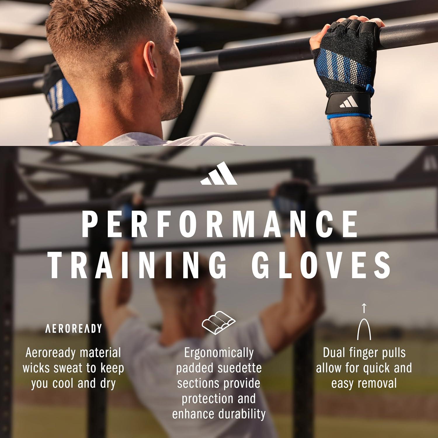 image:imageAdidas Performance Weightlifting Gloves Fingerless Aeroready Workout GlovesLarge