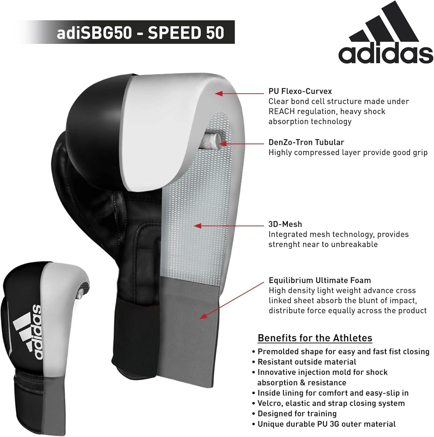 image:imageAdidas Speed 50 Boxing Gloves WhiteGold 12 oz