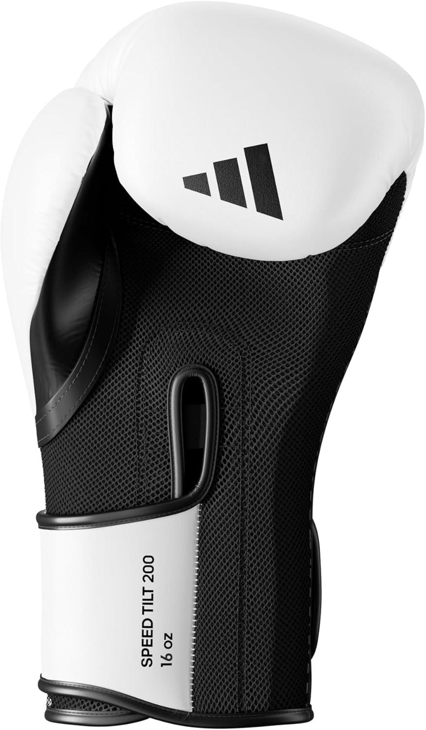 image:imageAdidas Tilt 200 Boxing Gloves WhiteBlack 16 oz