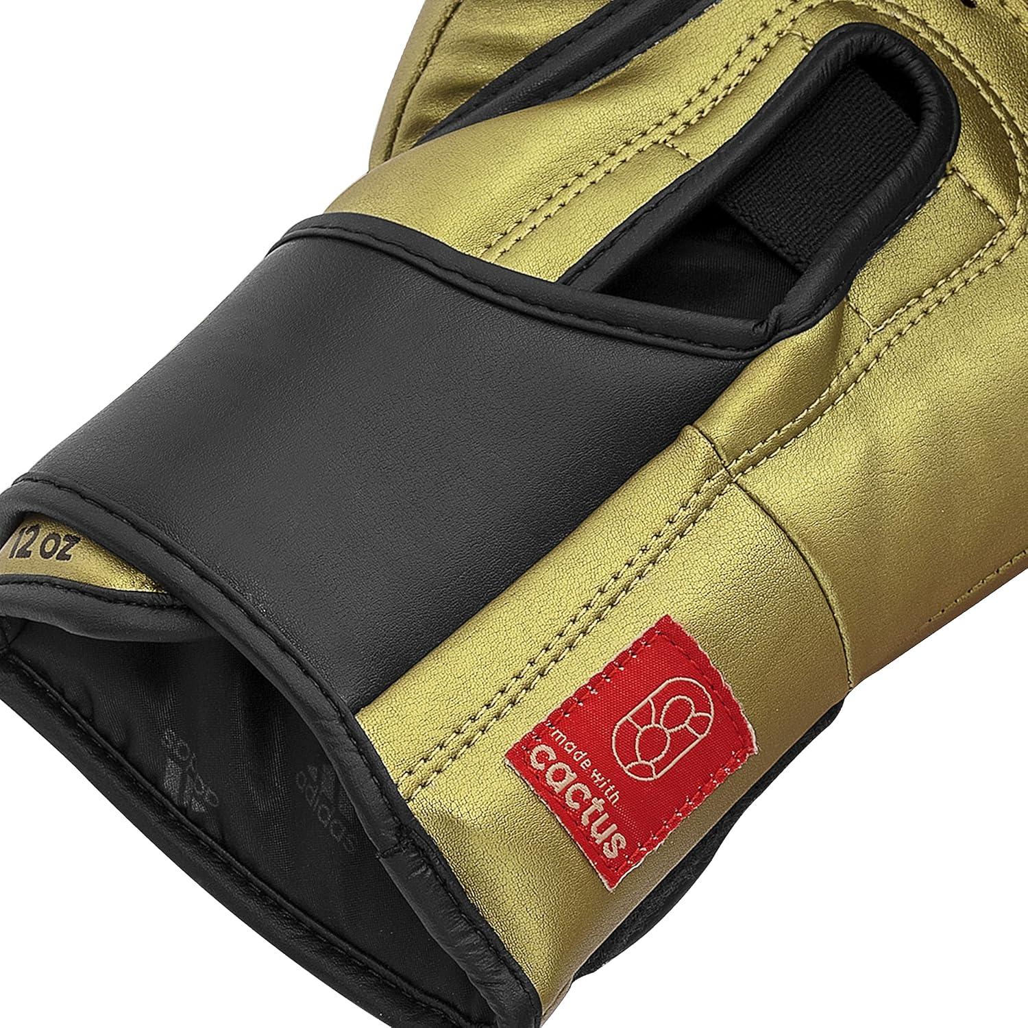 image:imageAdidas Tilt 350 PRO Training Gloves Hook amp Loop with New Tilt Technology for Men Women Unisex Sustainable Vegan Leather Boxing Kickboxing MMA Training GlovesBlackGold Met