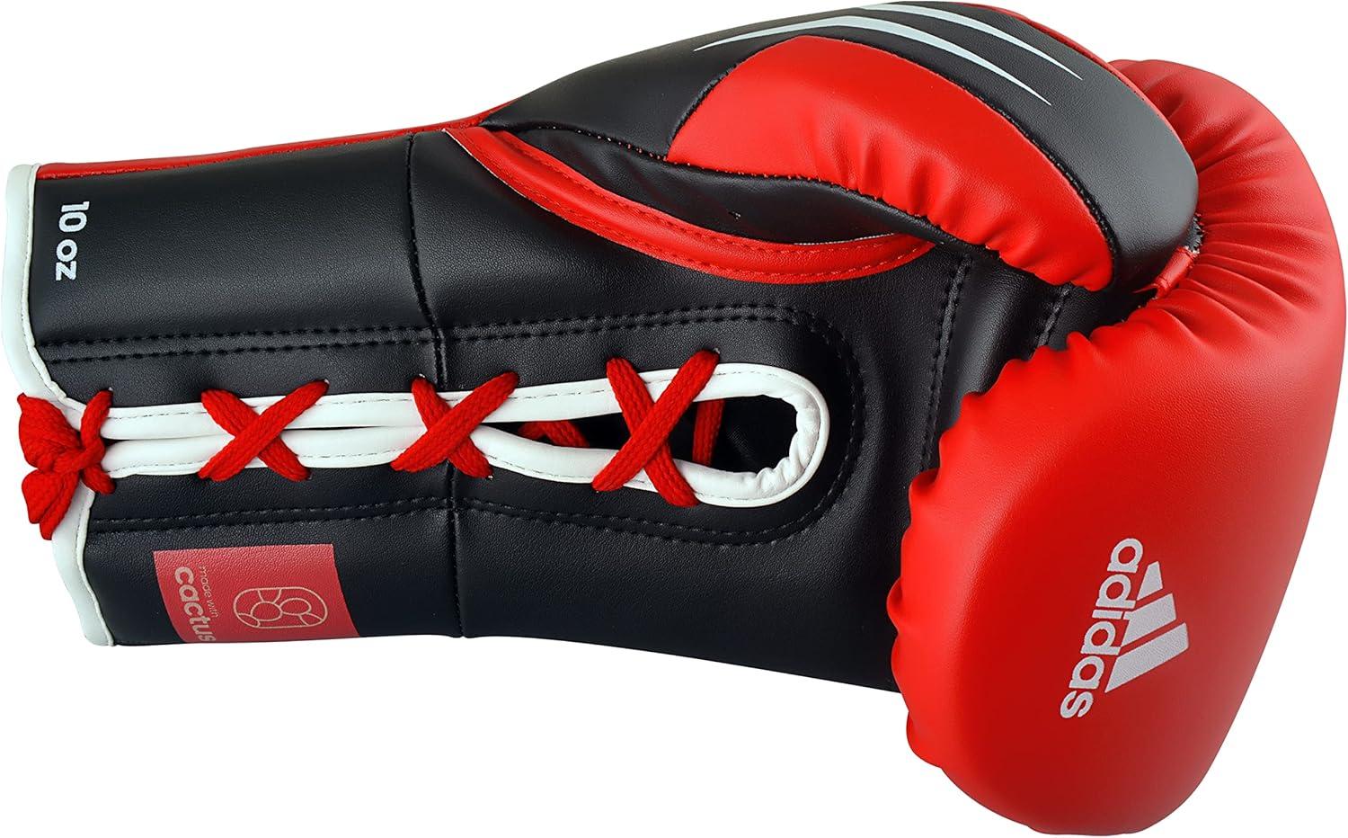 image:imageAdidas Tilt 350 Pro with Lace Closure with New Tilt Technology for Men Women Unisex Sustainable Vegan Leather Boxing Kickboxing MMA Training GlovesRedBlack