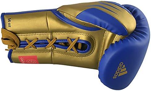 image:imageAdidas Tilt 350 Pro with Lace Closure with New Tilt Technology for Men Women Unisex Sustainable Vegan Leather Boxing Kickboxing MMA Training GlovesBlueGold