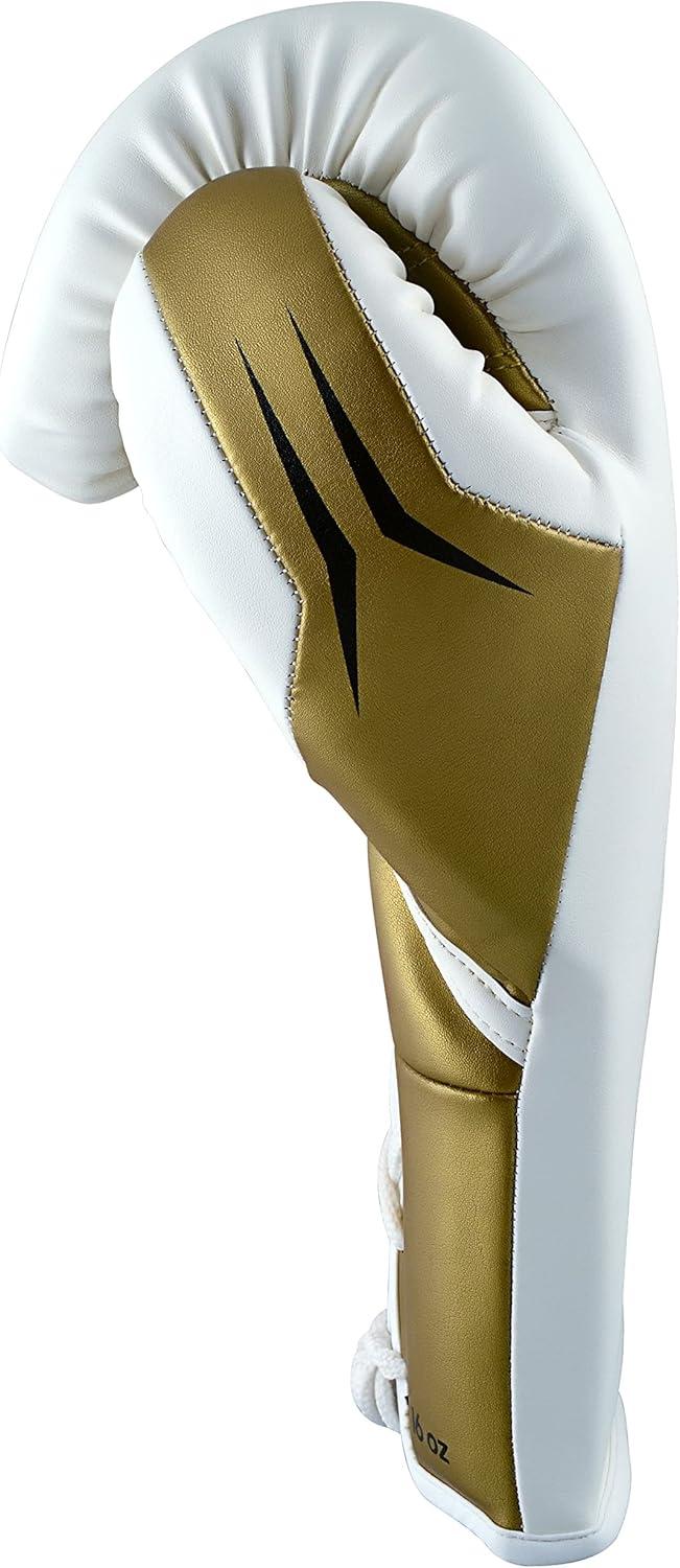 image:imageAdidas Tilt 350 Pro with Lace Closure with New Tilt Technology for Men Women Unisex Sustainable Vegan Leather Boxing Kickboxing MMA Training GlovesWhiteGold Met