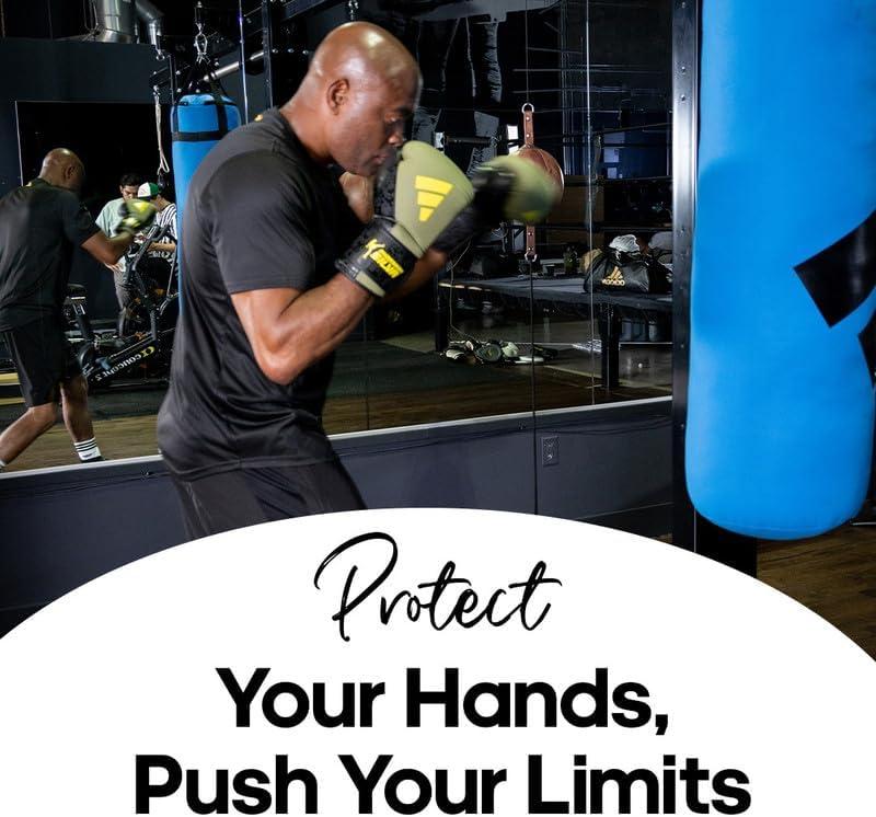 image:imageAdidas x Anderson Silva Everyday Use Boxing Gloves Versatile Fitness Gear with PU Outer Shell and Injection Molded FoamBlackBlackYellowCamo