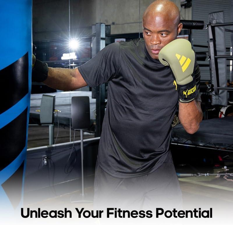 image:imageAdidas x Anderson Silva Everyday Use Boxing Gloves Versatile Fitness Gear with PU Outer Shell and Injection Molded FoamBlackBlackYellowCamo
