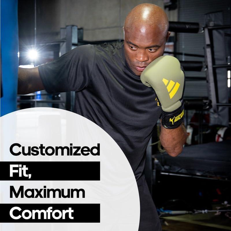 image:imageAdidas x Anderson Silva Everyday Use Boxing Gloves Versatile Fitness Gear with PU Outer Shell and Injection Molded FoamBlackBlackYellowCamo