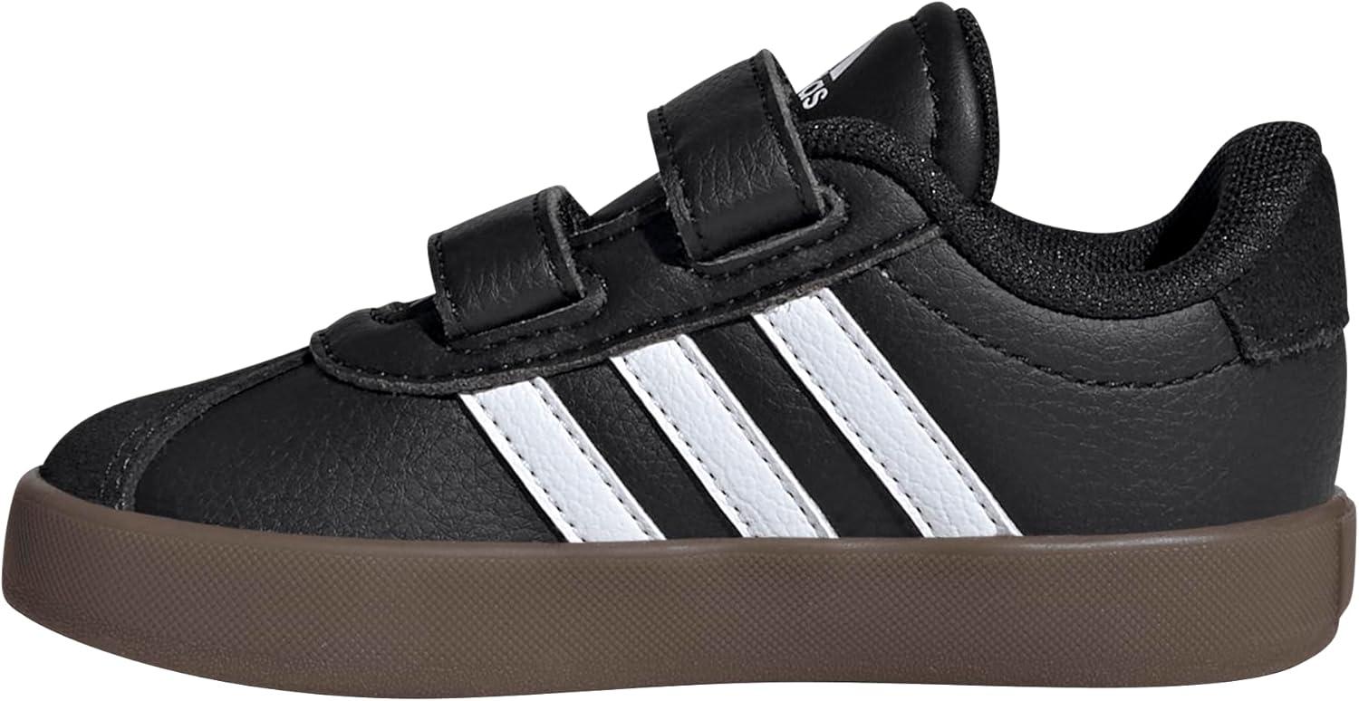 image:imageadidas Baby VL Court 30 Hook amp Loop ShoeBlackWhiteBrown