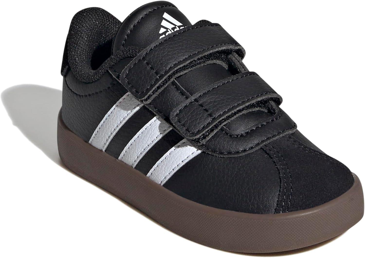 image:imageadidas Baby VL Court 30 Hook amp Loop ShoeBlackWhiteBrown