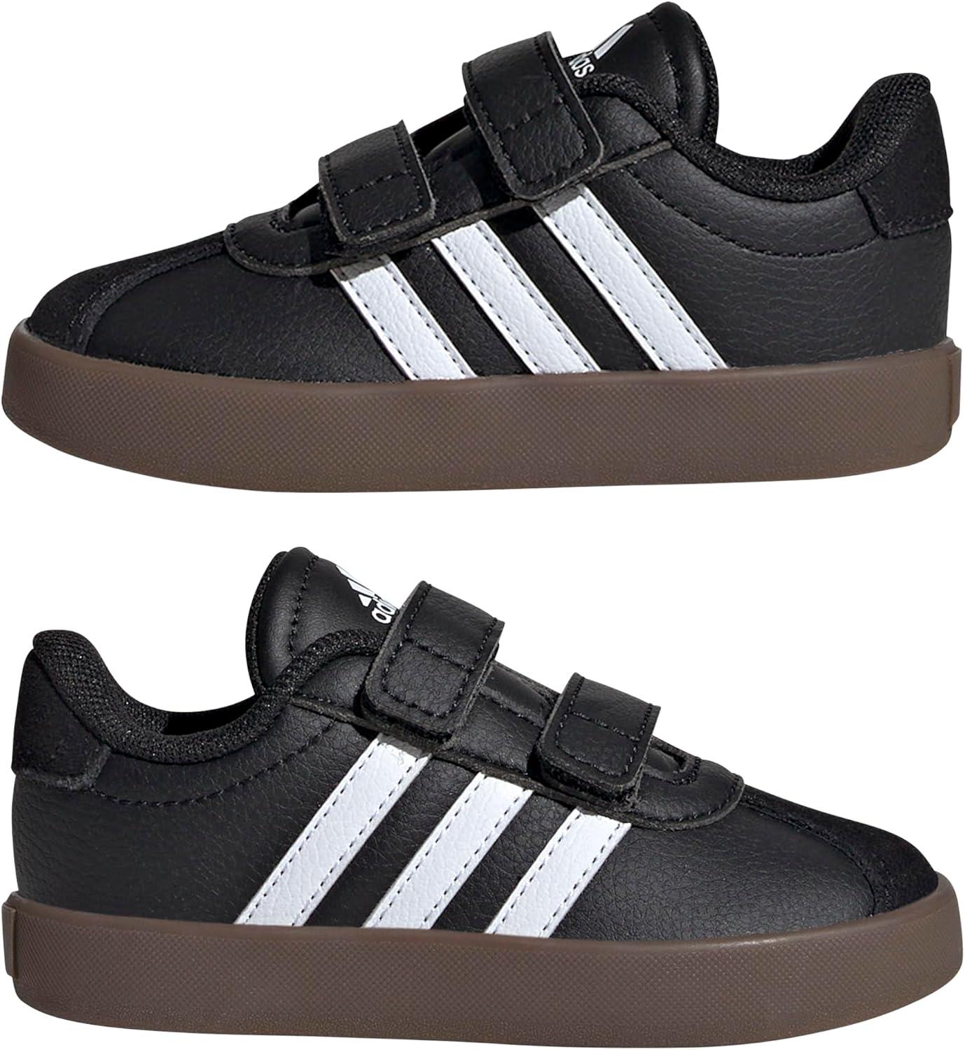 image:imageadidas Baby VL Court 30 Hook amp Loop ShoeBlackWhiteBrown
