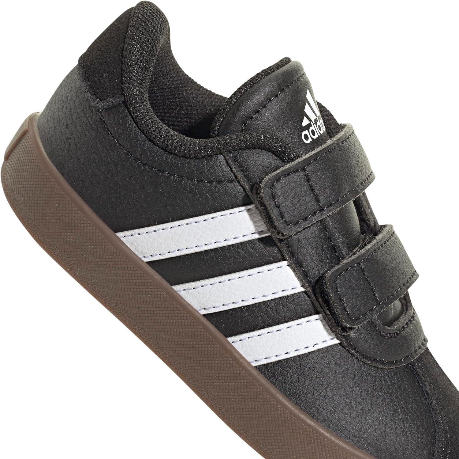image:imageadidas Baby VL Court 30 Hook amp Loop ShoeBlackWhiteBrown
