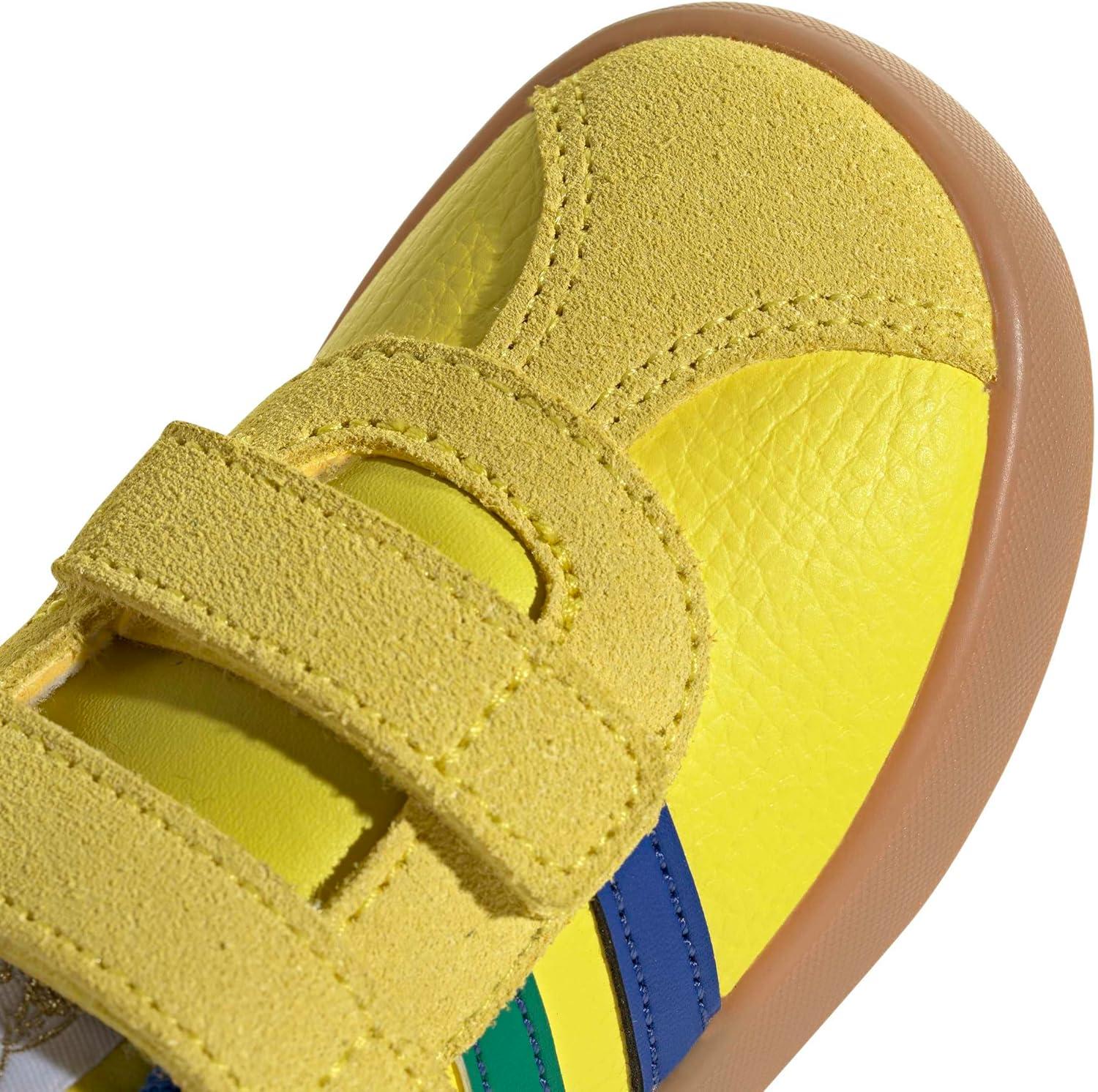 image:imageadidas Baby VL Court 30 Hook amp Loop ShoeBright YellowBold BlueGreen