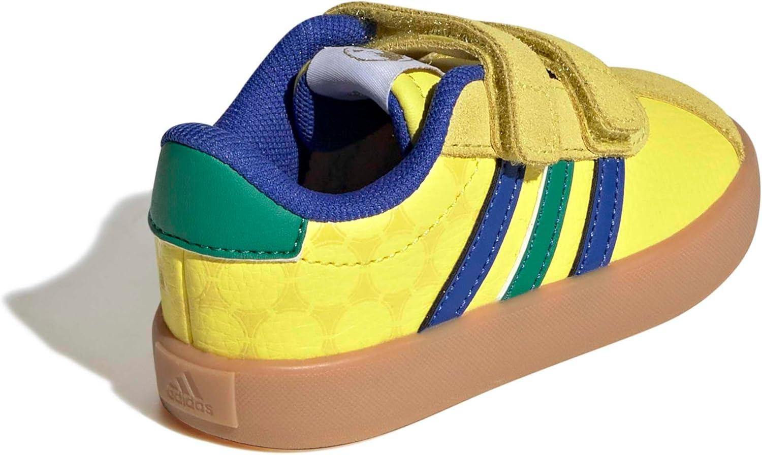 image:imageadidas Baby VL Court 30 Hook amp Loop ShoeBright YellowBold BlueGreen