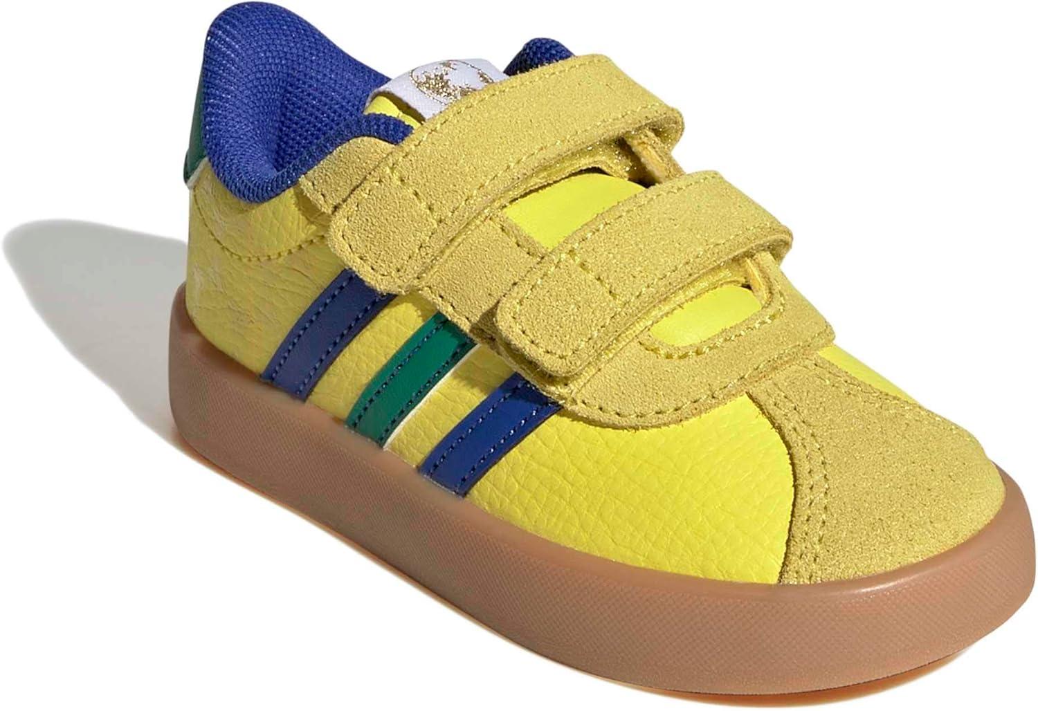 image:imageadidas Baby VL Court 30 Hook amp Loop ShoeBright YellowBold BlueGreen
