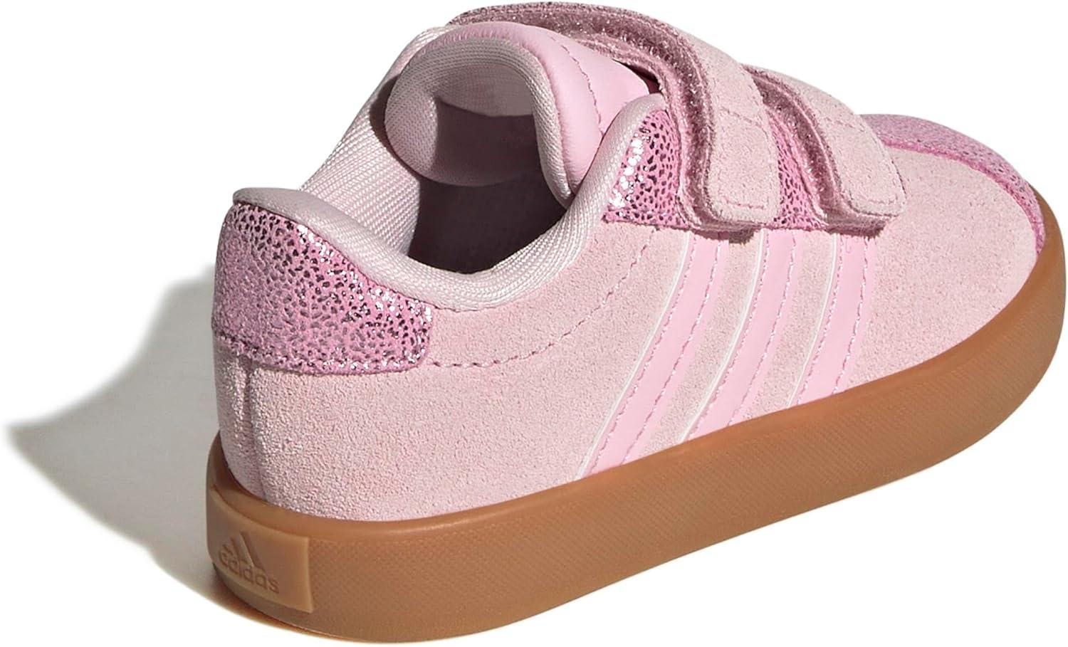 image:imageadidas Baby VL Court 30 Hook amp Loop ShoeClear PinkClear PinkGum