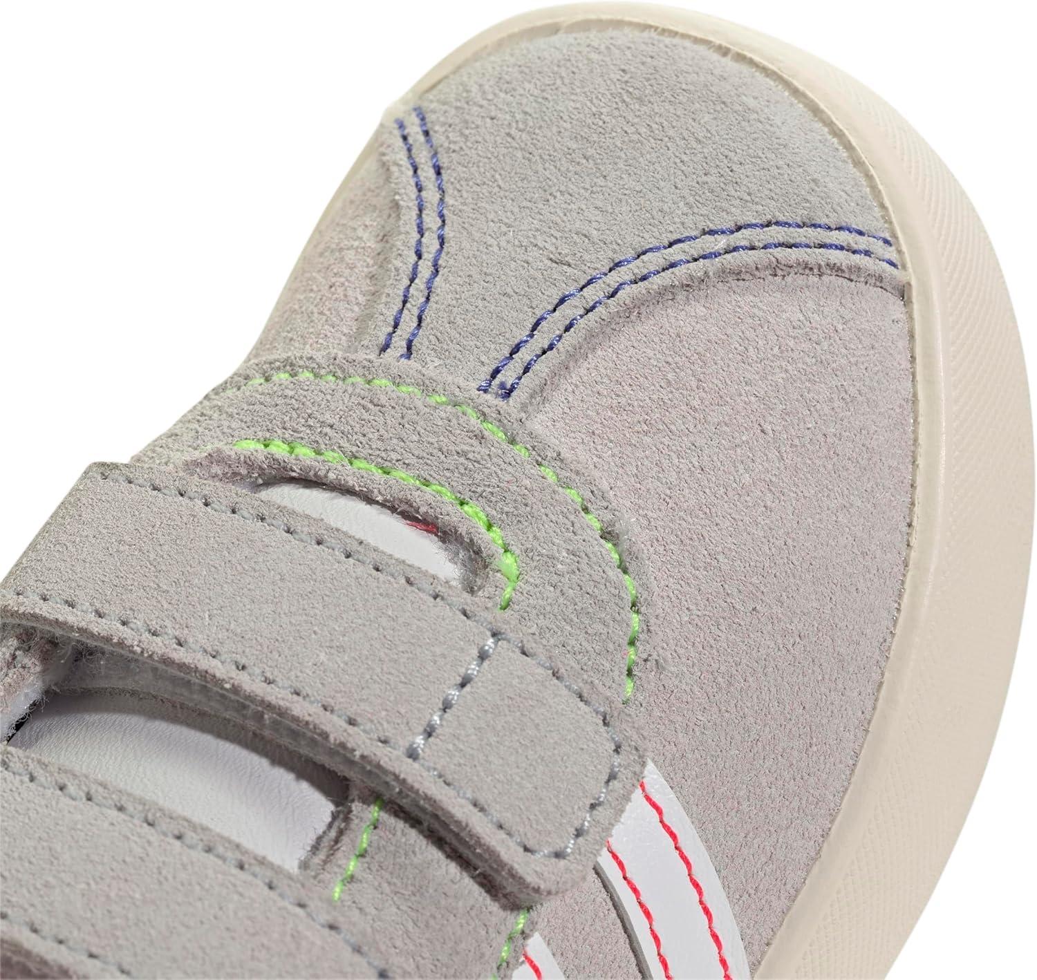image:imageadidas Baby VL Court 30 Hook amp Loop ShoeDash GreyWhiteLime Burst