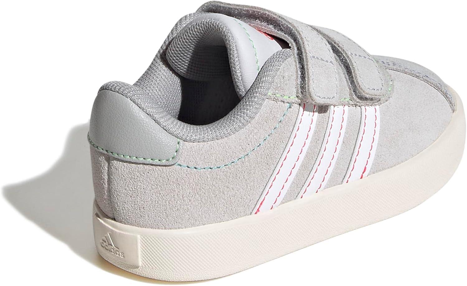 image:imageadidas Baby VL Court 30 Hook amp Loop ShoeDash GreyWhiteLime Burst