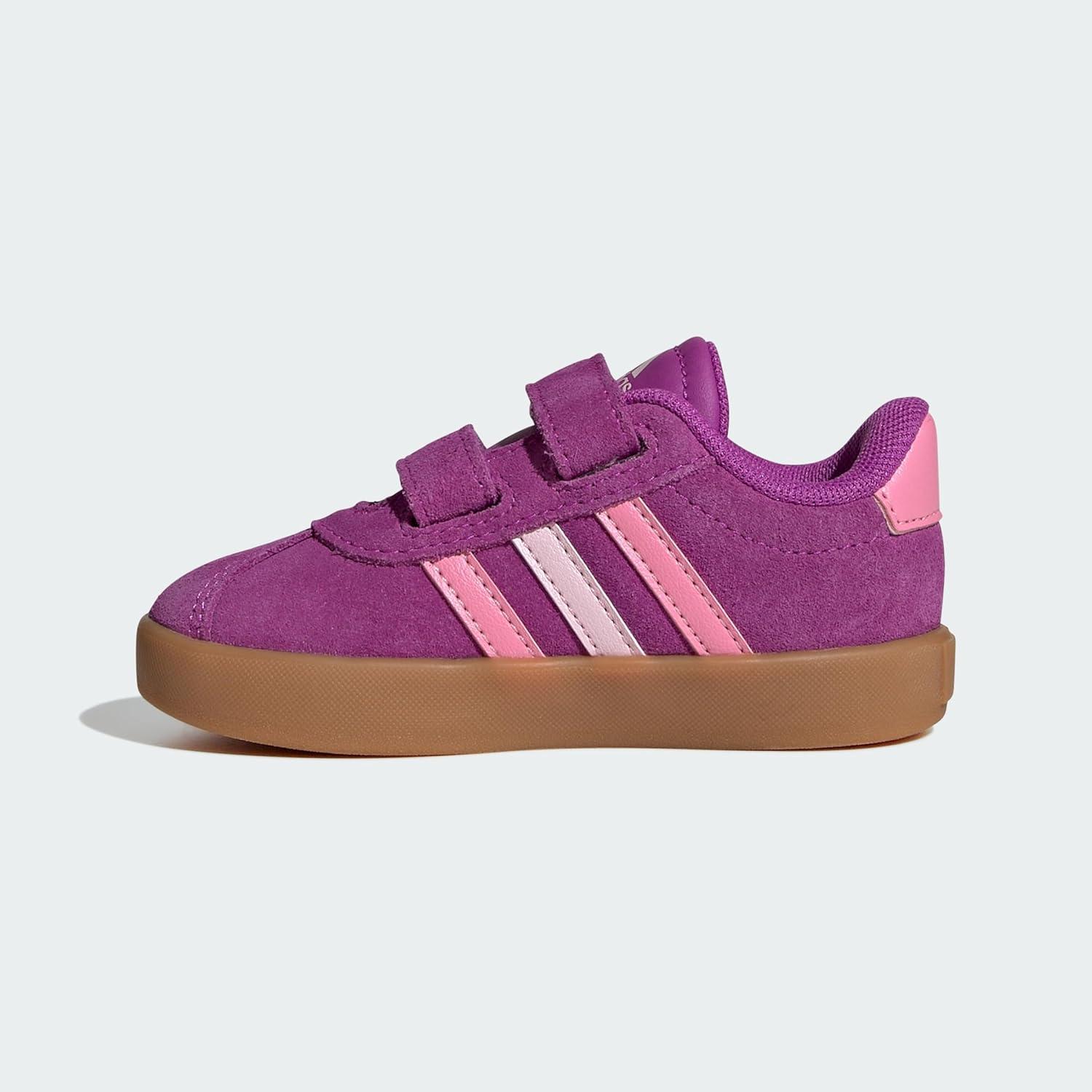 image:imageadidas Baby VL Court 30 Hook amp Loop ShoeFlash Pink Bliss Pink Clear Pink