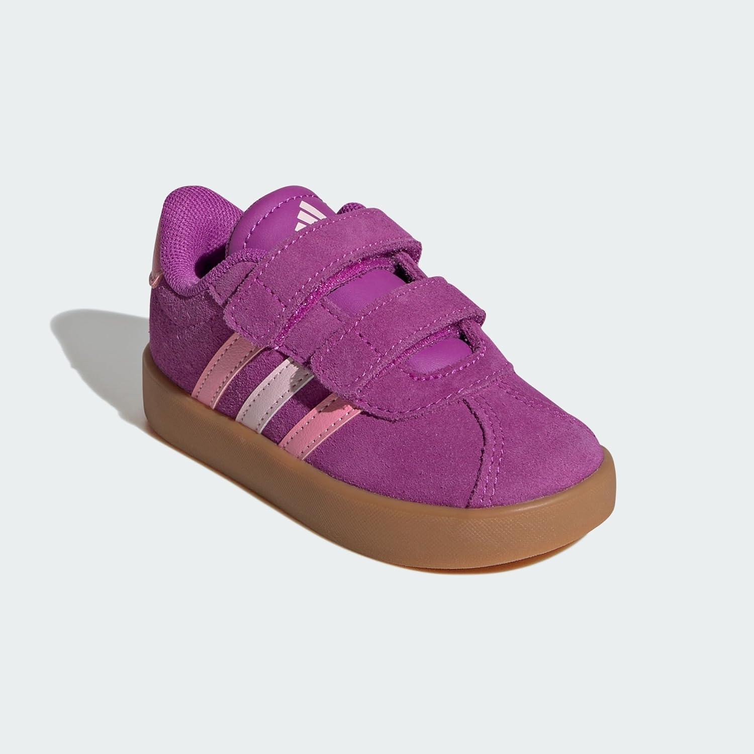 image:imageadidas Baby VL Court 30 Hook amp Loop ShoeFlash Pink Bliss Pink Clear Pink