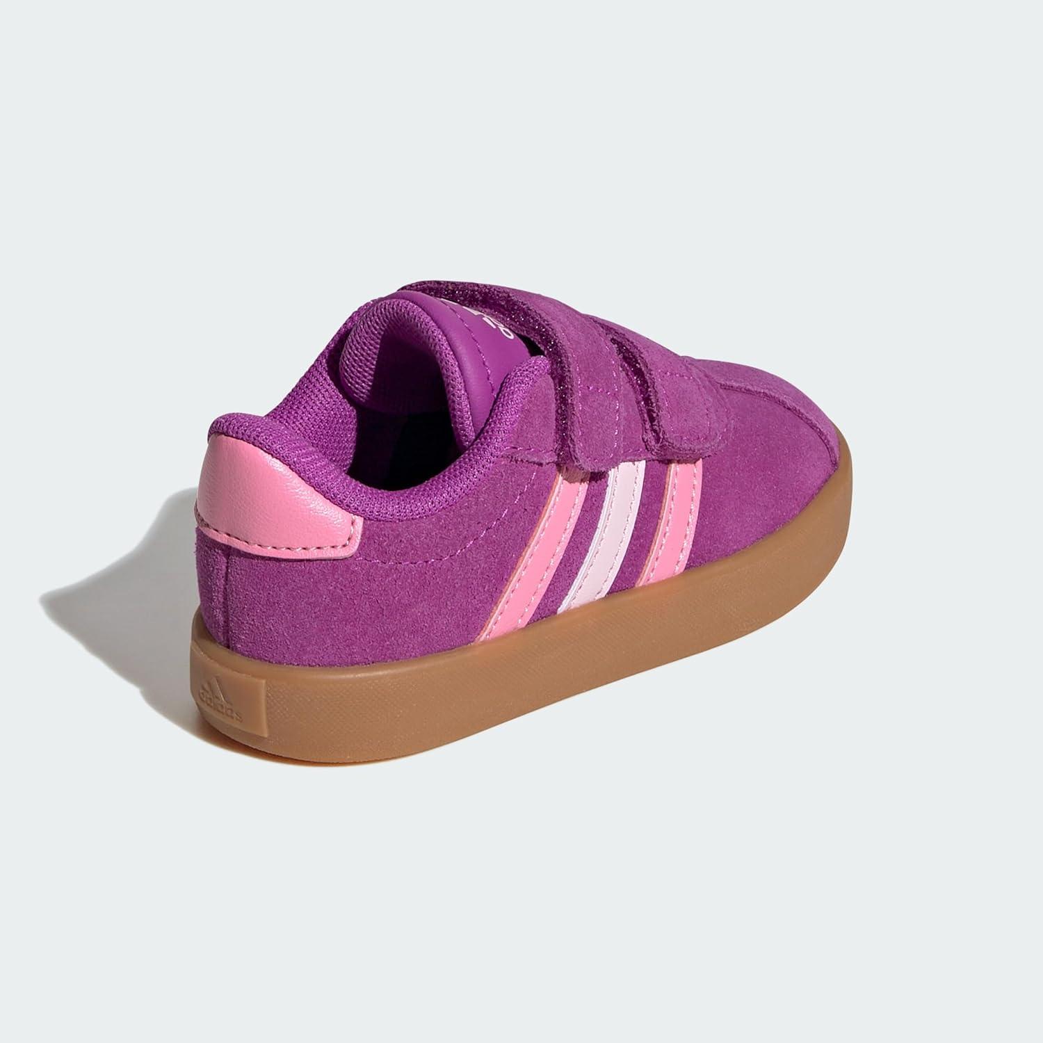 image:imageadidas Baby VL Court 30 Hook amp Loop ShoeFlash Pink Bliss Pink Clear Pink