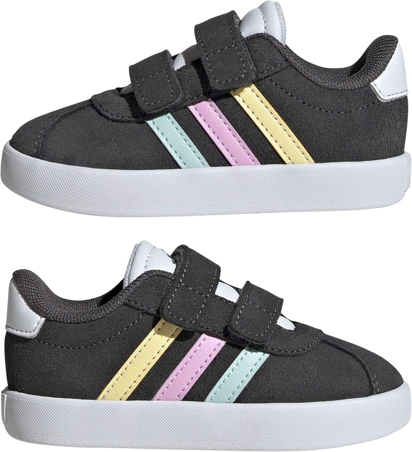 image:imageadidas Baby VL Court 30 Hook amp Loop ShoeGreyHalo MintBliss Lilac