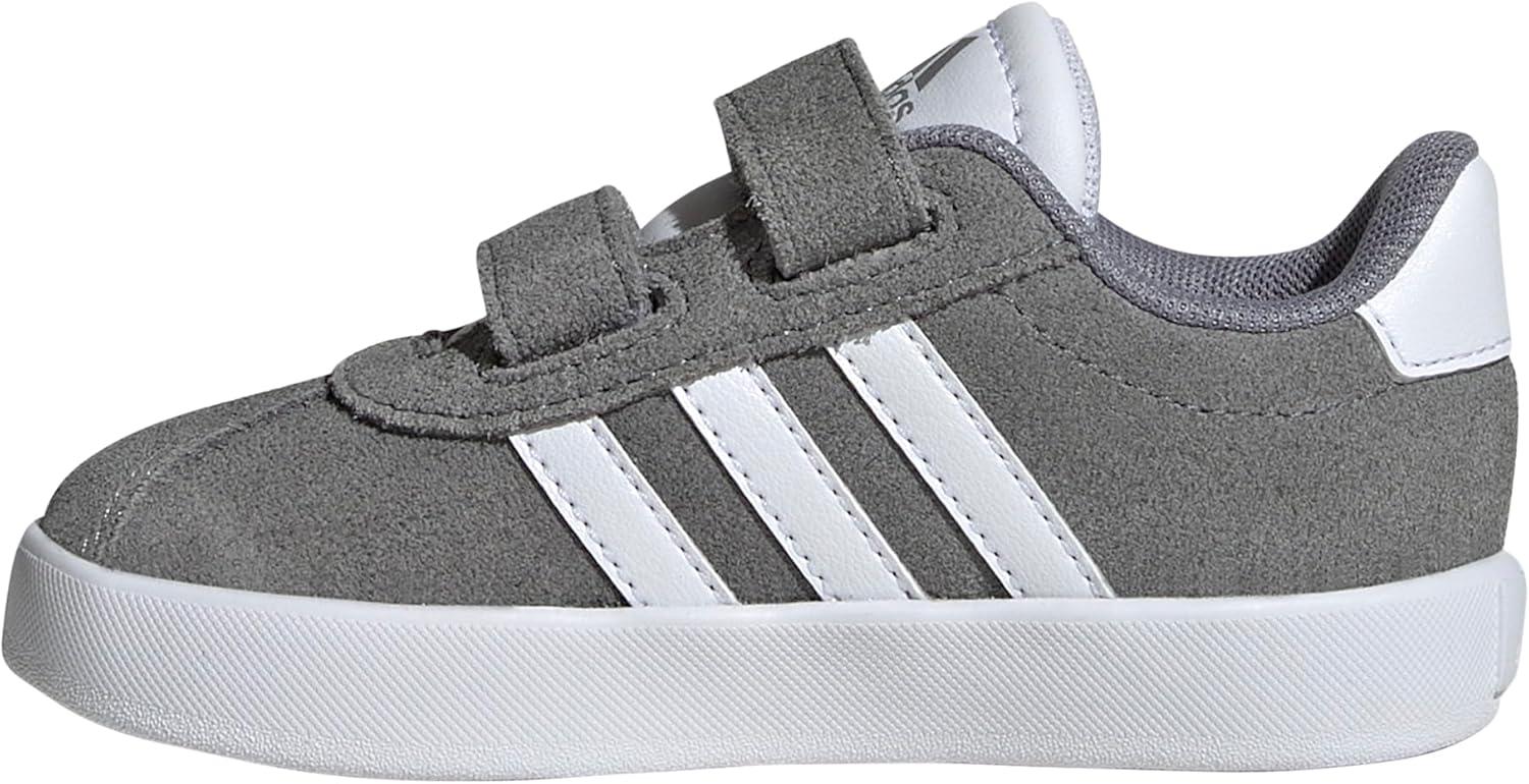 image:imageadidas Baby VL Court 30 Hook amp Loop ShoeGreyWhiteGrey