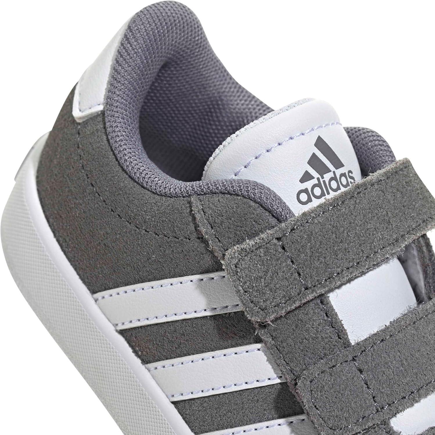 image:imageadidas Baby VL Court 30 Hook amp Loop ShoeGreyWhiteGrey
