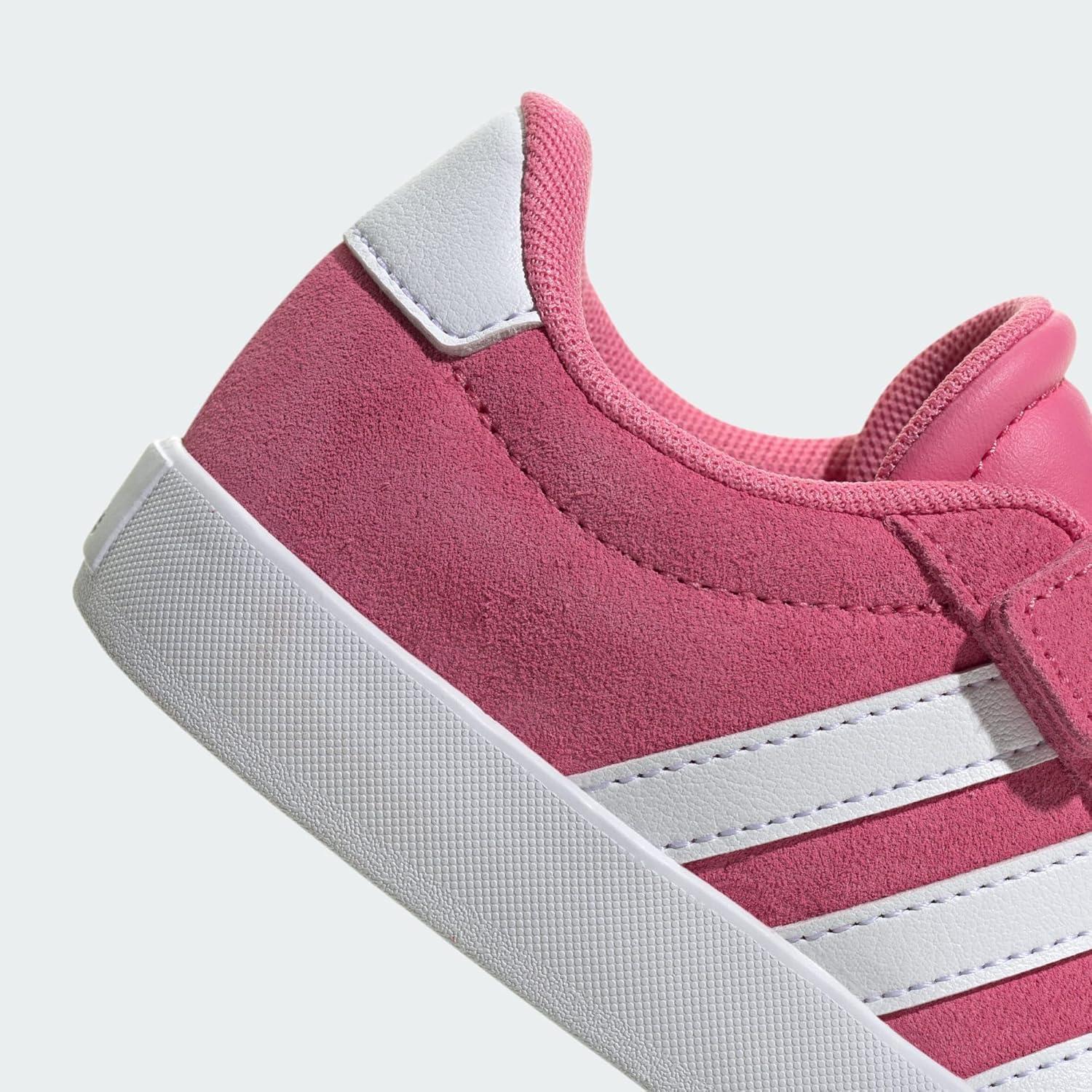 image:imageadidas Baby VL Court 30 Hook amp Loop ShoePink Fusion Cloud White Grey Four
