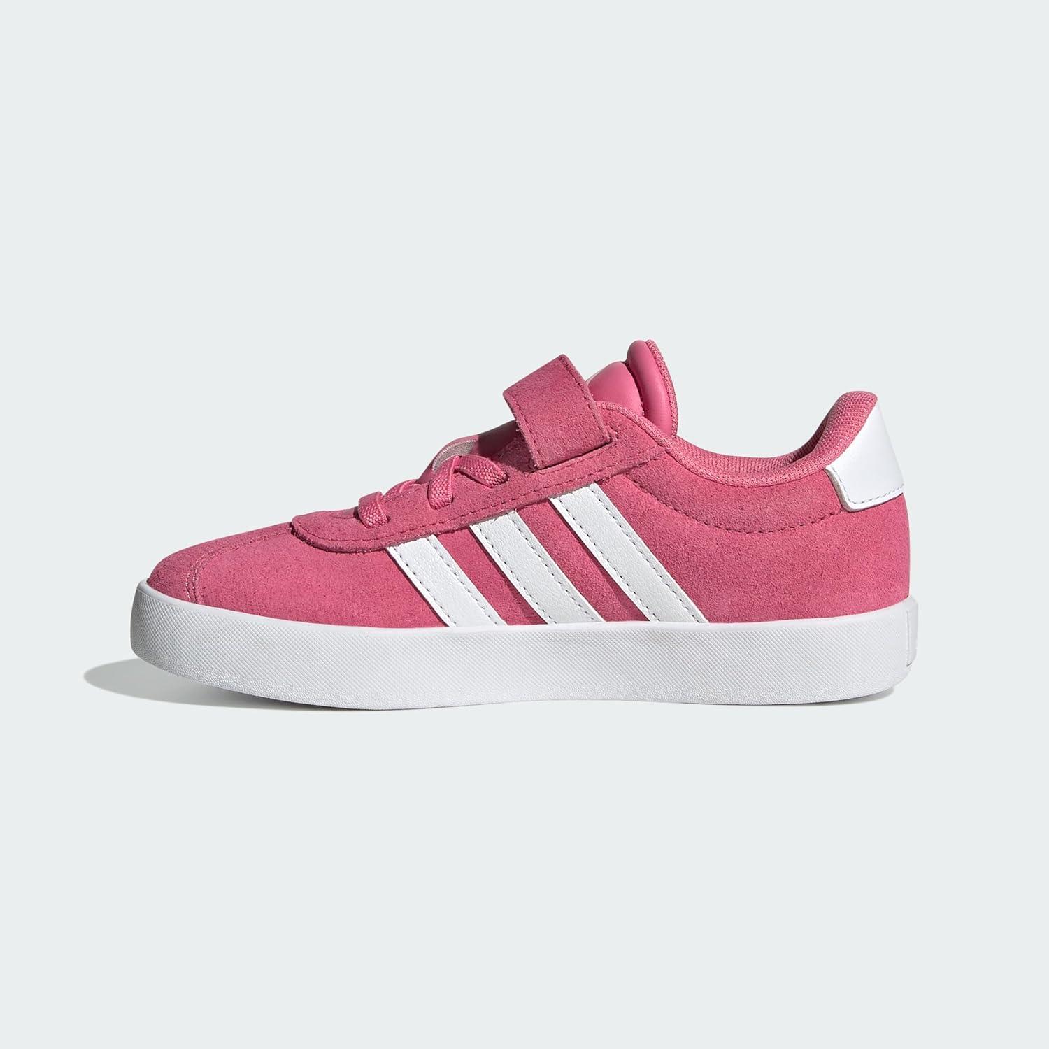 image:imageadidas Baby VL Court 30 Hook amp Loop ShoePink Fusion Cloud White Grey Four
