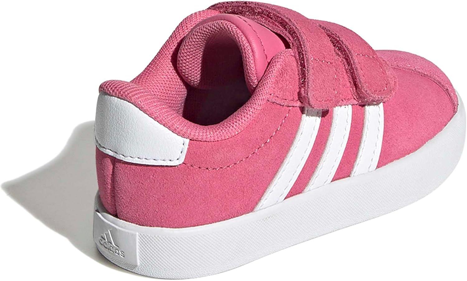 image:imageadidas Baby VL Court 30 Hook amp Loop ShoePink FusionWhiteGrey