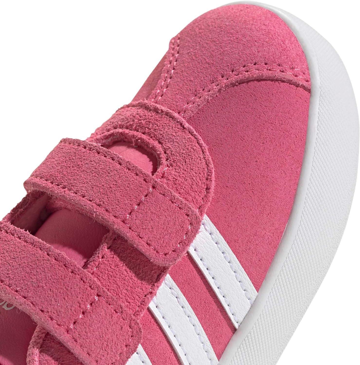 image:imageadidas Baby VL Court 30 Hook amp Loop ShoePink FusionWhiteGrey