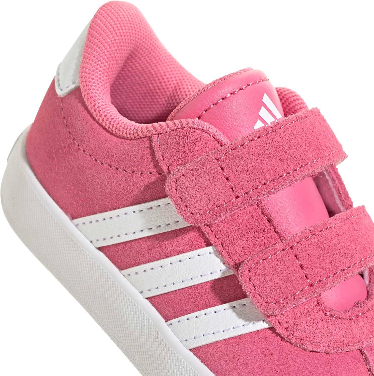 image:imageadidas Baby VL Court 30 Hook amp Loop ShoePink FusionWhiteGrey