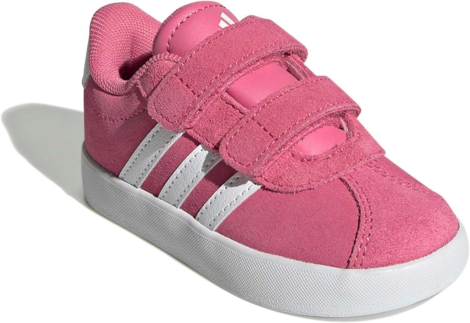 image:imageadidas Baby VL Court 30 Hook amp Loop ShoePink FusionWhiteGrey